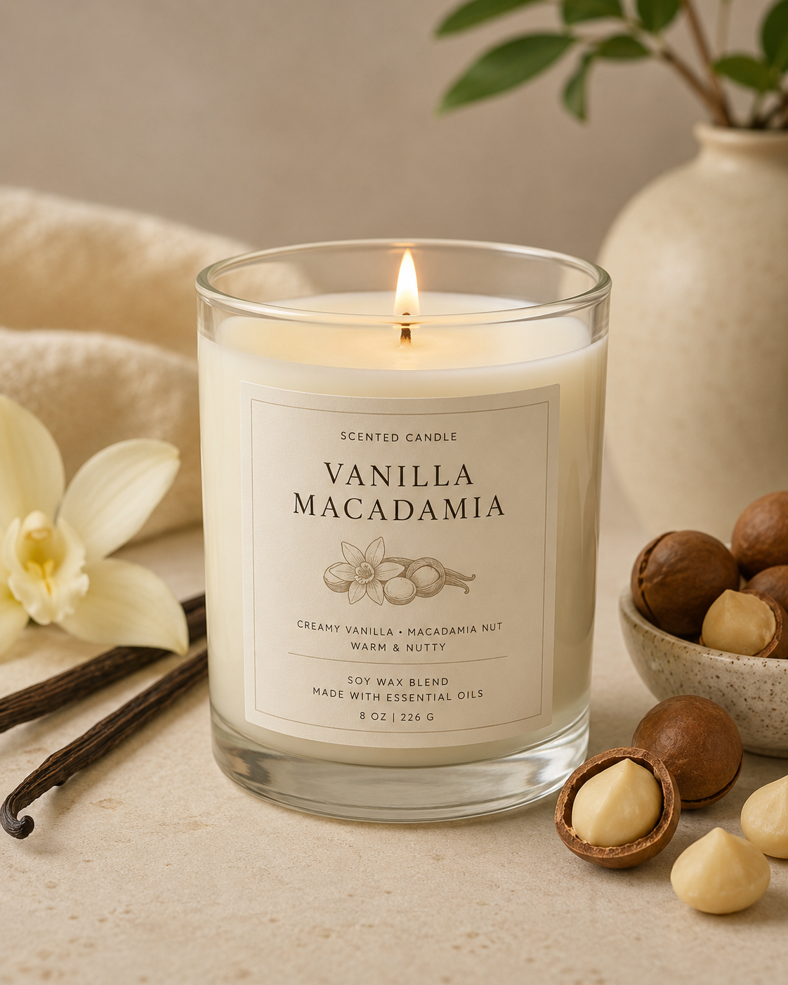 Vanilla Macadamia Candle
